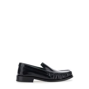 Vinny's Men 'Michel' Black Loafers With Almond Toe In Leather Man